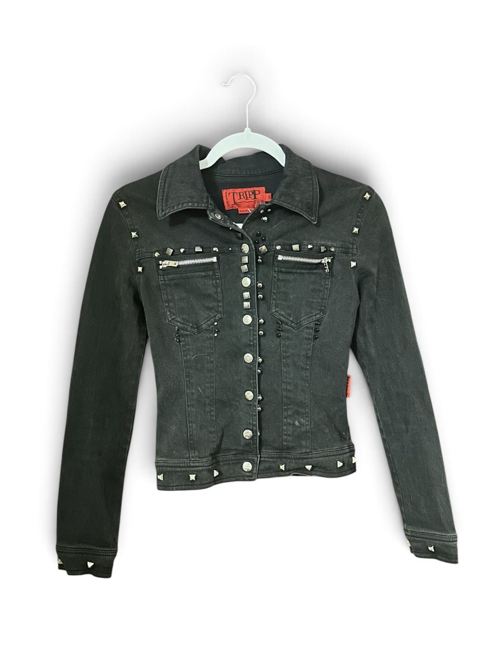 TRIPP NYC Studded Denim Jacket Size S